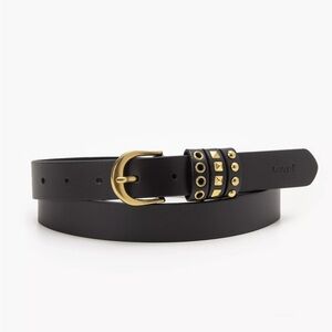 Levi's Black Belt with Gold Studs women’s 36